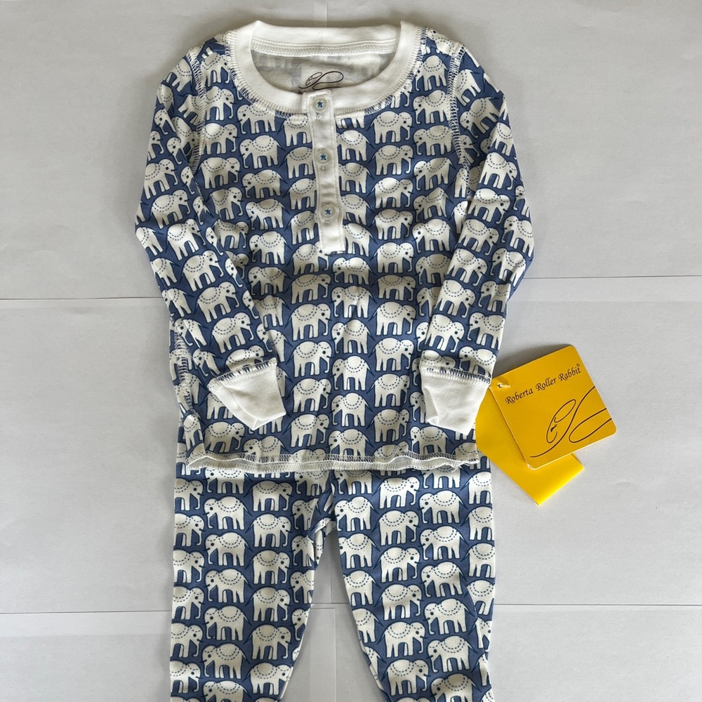 Roberta Roller Rabbit Kids Pajama Set - Blue and White